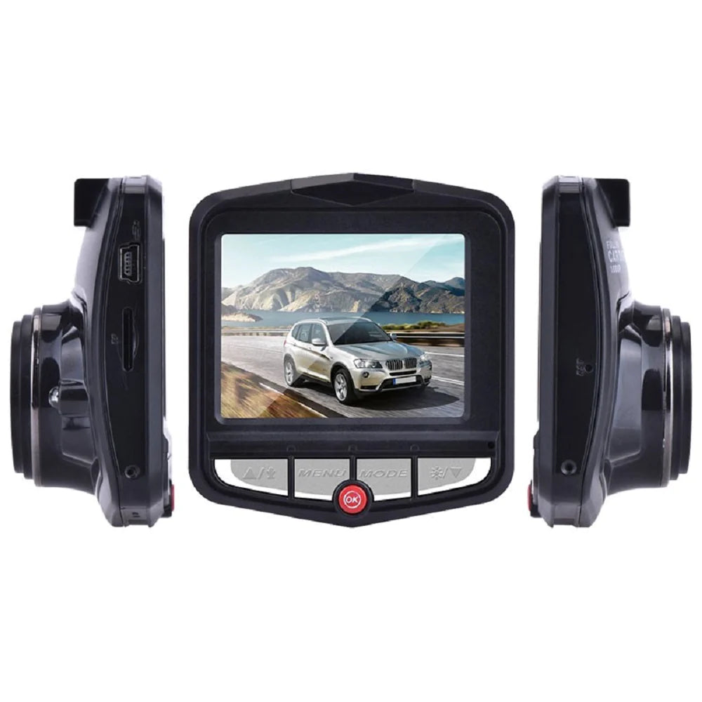 2.4-Inch Full HD 1080P Dash Camera with Night Vision and G-Sensor for Front or Rear Installation