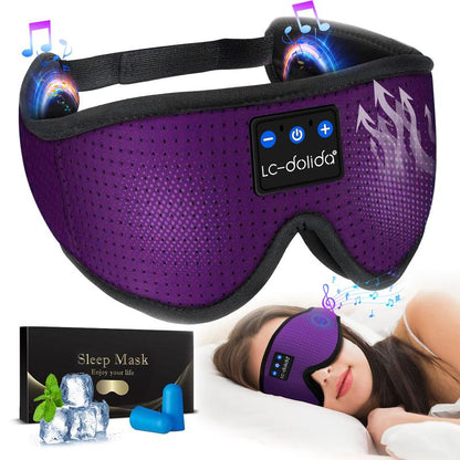 3D Eye Mask Bluetooth Sleep Mask Breathable Headband Headphones，Gift