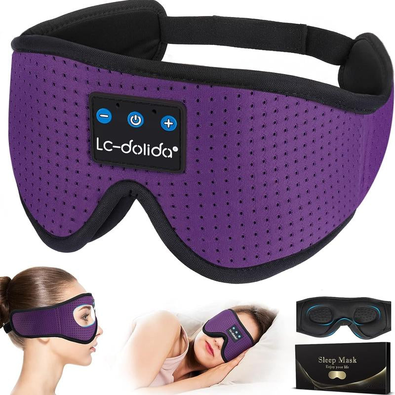 3D Eye Mask Bluetooth Sleep Mask Breathable Headband Headphones，Gift