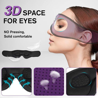 3D Eye Mask Bluetooth Sleep Mask Breathable Headband Headphones，Gift