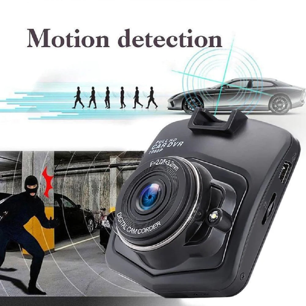 2.4-Inch Full HD 1080P Dash Camera with Night Vision and G-Sensor for Front or Rear Installation