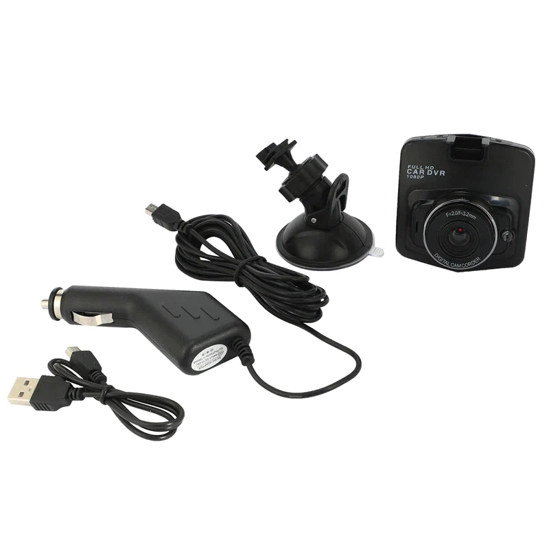 2.4-Inch Full HD 1080P Dash Camera with Night Vision and G-Sensor for Front or Rear Installation