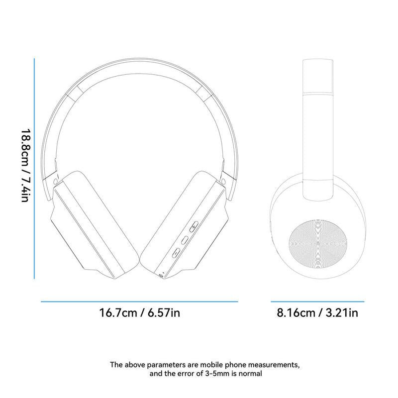 Over-Ear Wireless Headphones, Foldable Rotatable Earbuds with Built-In Microphone, Long Standby Noise Canceling Headphones Gaming Headset for Mobile Phone, Travel Gadgets 2024