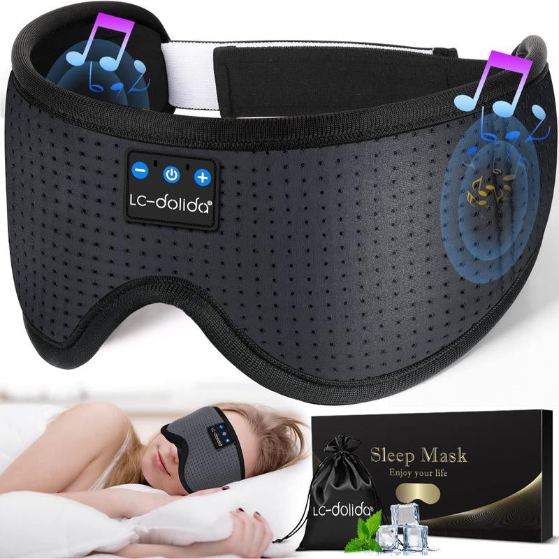 3D Eye Mask Bluetooth Sleep Mask Breathable Headband Headphones，Gift